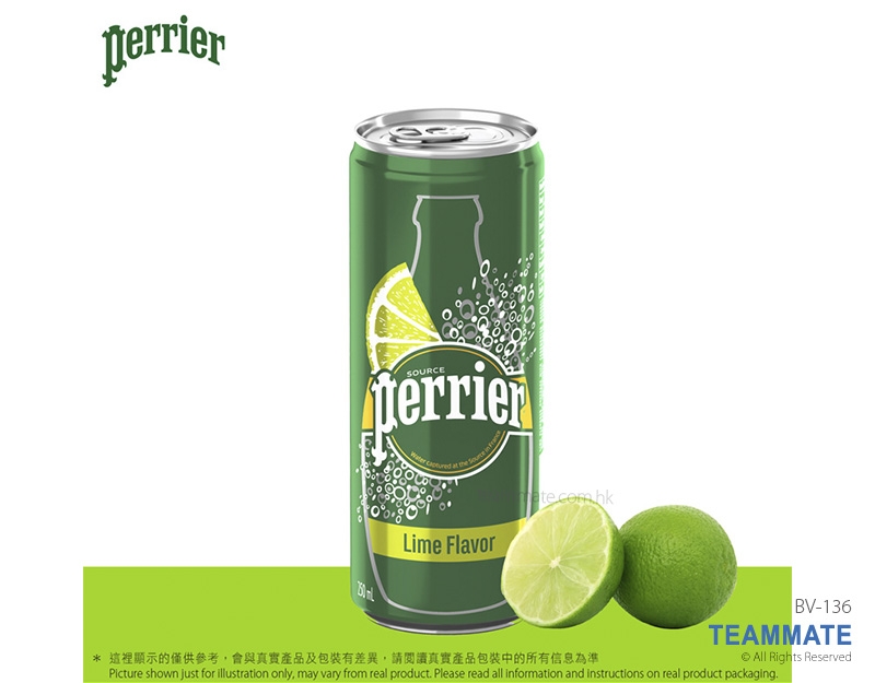 罐裝 法國巴黎礦泉水 - 青檸味 ($285/箱) Perrier Twist Lime (Can)