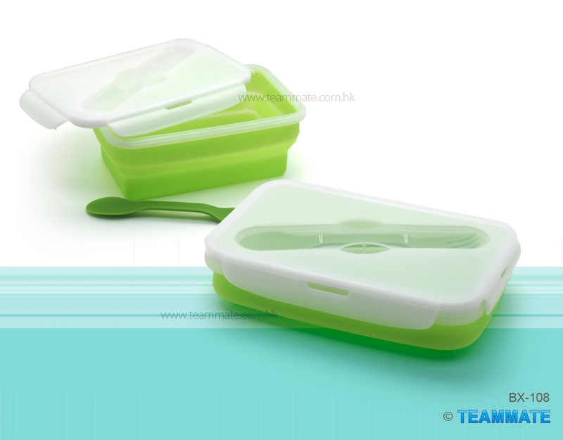 摺合環保矽膠餐盒 Silicone Foldable Lunch Box