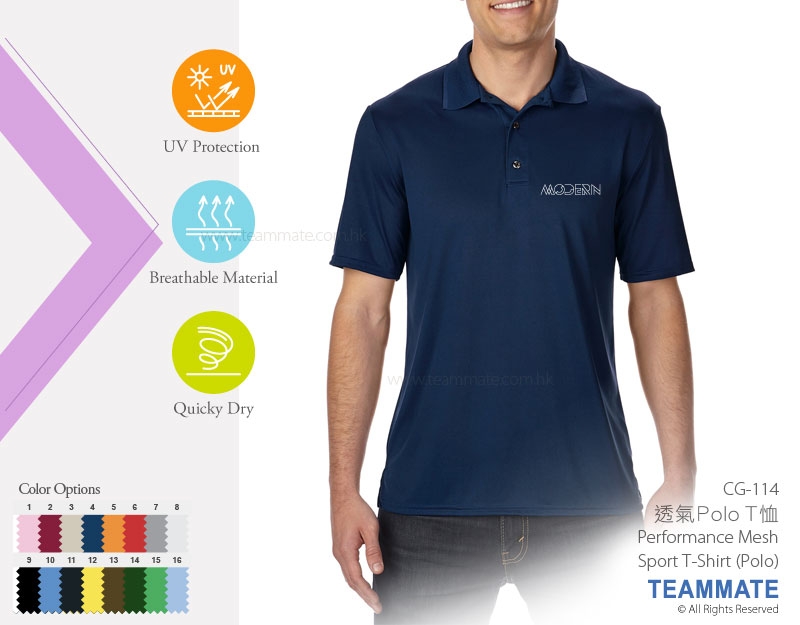 透氣Polo T恤 Performance Mesh Sport T-Shirt (Polo)