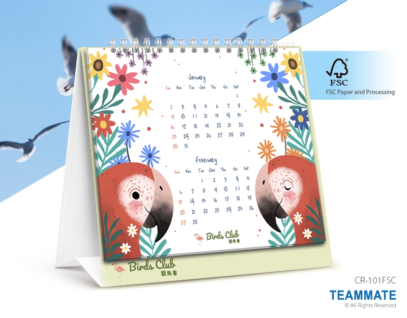 FSC環保紙座枱月曆 ｜品牌推廣月曆｜客製化月曆設計 Desk Calendar with FSC Paper 