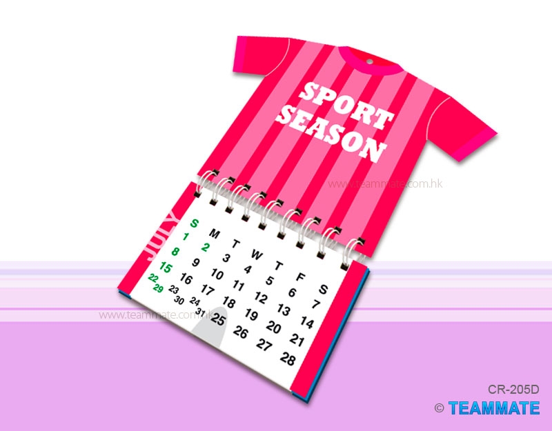 T-shirt 形迷你掛曆  T-shirt Shape Mini Calendar 