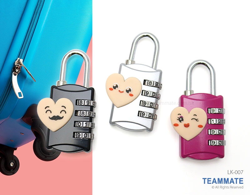 特色行李箱密碼鎖 ｜旅行用品｜活動禮品｜客製化禮品 4 Digits Key Lock with PVC Mascot 