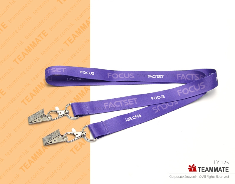 彩色頸繩連兩個旋轉扣及夾 ｜頸繩訂造｜推廣贈品 Color Lanyard with two Swivel Lobster Clasp and Clips 