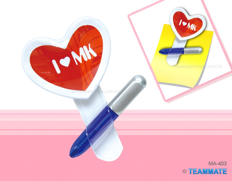 心形磁石連筆 Bubble Magnet with Pen (Heart)
