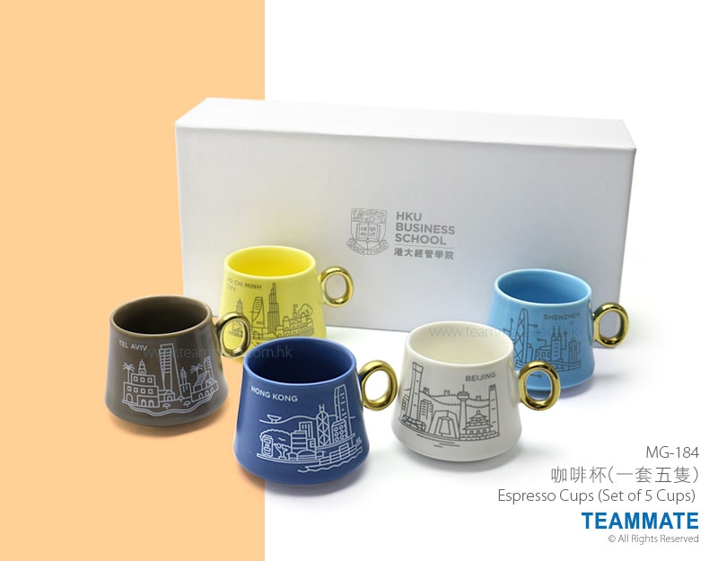 咖啡杯 (一套５隻）  Espresso Cups (a set of 5 espresso Cups) 