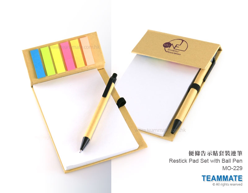 便條告示貼套裝連筆 Restick Pad Set with Ball Pen