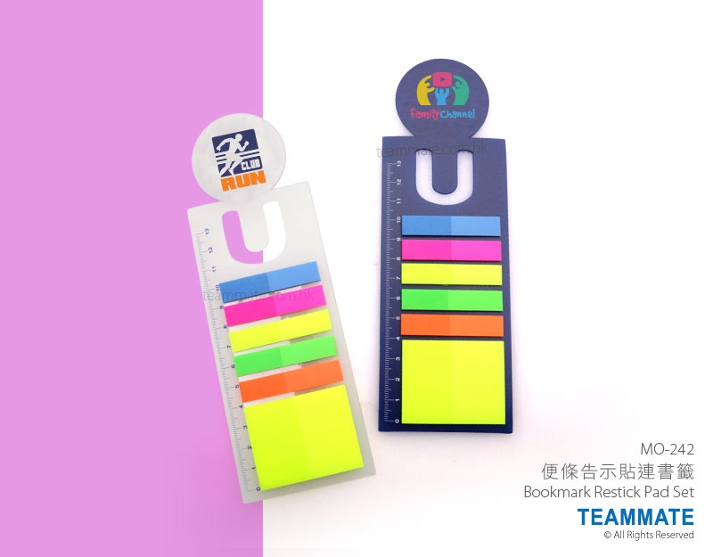 便條告示貼連書籤 Bookmark Restick Pad Set