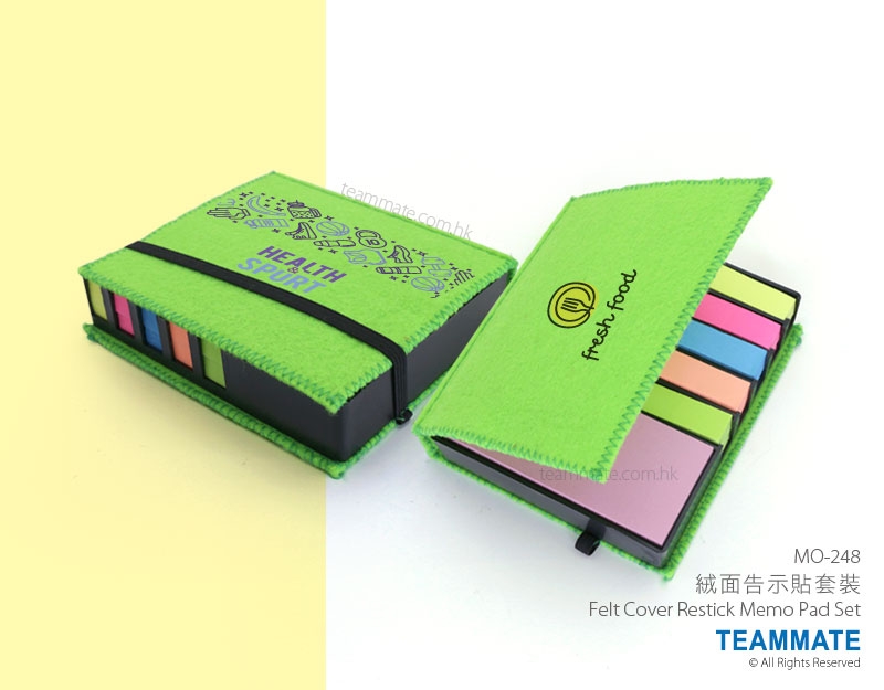 絨面告示貼套裝 Felt Cover Restick Memo Pad Set