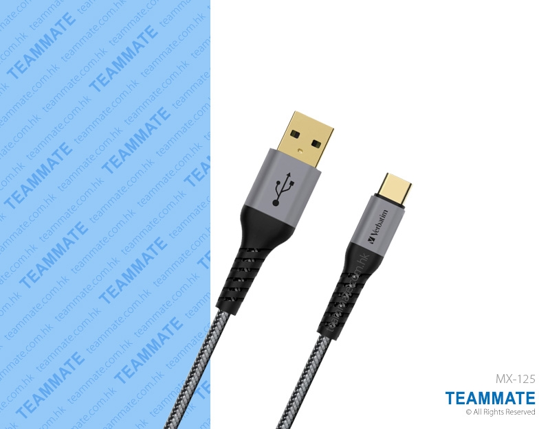 Verbatim 充電傳輸線  Verbatim Sync & Charge Tough Max Type C Cable 