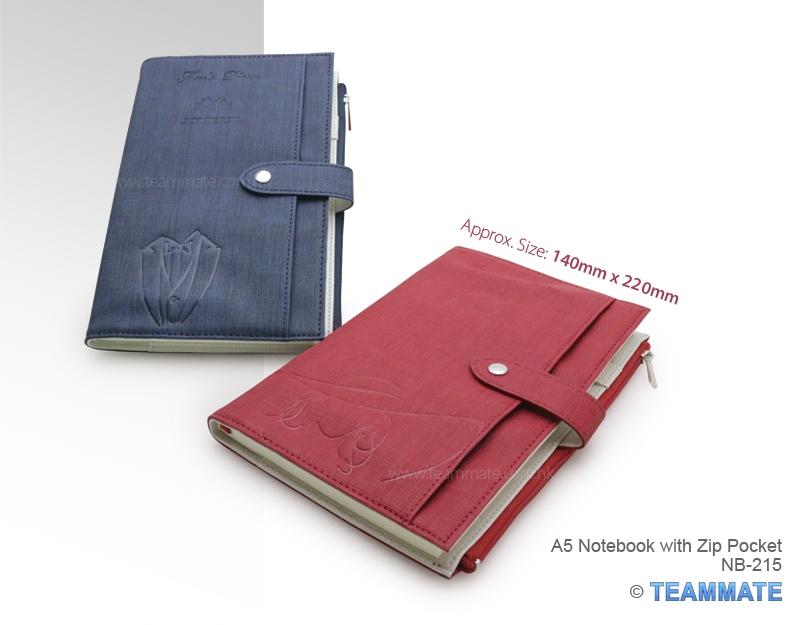 A5筆記簿 A5 Notebook with Zip Pocket