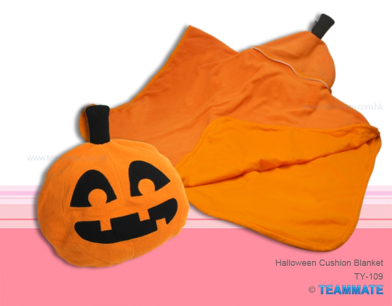 南瓜形咕臣毛氈 Halloween Cushion Blanket