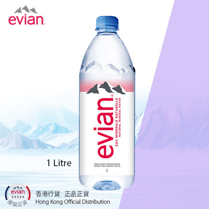 法國依雲天然礦泉水 ($255/箱) Evian Natural Mineral Water 1Lx12