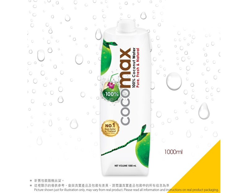 100%純椰子水 Cocomax 100% Coconut Water 1Lx12