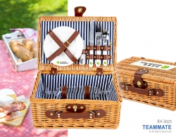 雙人野餐籐籃 ｜野餐籐籃訂製｜企業禮品｜戶外禮品 Wicker Picnic Basket for 2 Person ｜Picnic Basket Set｜