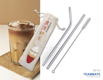 環保不鏽鋼飲管連刷套裝 Stainless Steel Straw Set