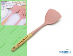 木柄矽膠鍋鏟 Silicone Wok Shovel with Wooden Handle