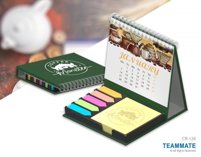 座枱月曆連告示貼套裝 ｜客製化月曆設計｜專業月曆印製服務 Calendar with Restick Pad Set 