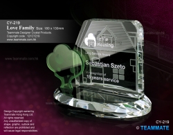 水晶獎座 Crystal Trophy (Love Family)