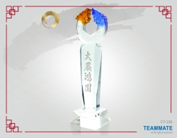 中國特色 企業水晶獎座 |週年紀念獎座|頒獎致送|交流送贈 Chinese Style Crystal Trophy |Crystal Souvenir| Crystal Award| Winner Award