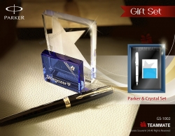 VIP套裝禮品 | 水晶名片座配派克筆Parker Pen  Gift Set (Parker Pen + Crystal Name Card Holder) 