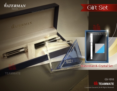 威迪文+水晶名片座 Waterman Pen + Crystal Name Card Holder