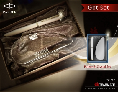 VIP套裝禮品 | 水晶紙鎮配派克筆Parker Pen  Gift Set (Parker Pen + Crystal Paper Weight) 