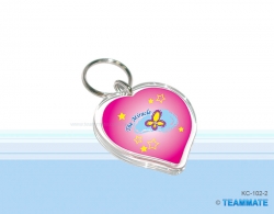 心形匙扣 Heart Shape Keyring (Insert Paper Printing)