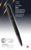 派克IM Monochrome灰色黑夾寶珠筆  Parker- IM Monochrome Matte Black BT Roller Ball Pen 