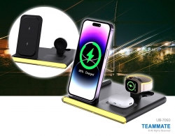 新款小夜燈三合一無線充電器 | 紀念品訂造 |禮品訂製 3-in-1 Wireless Charger with Ambient Light 