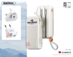 REMAX 22.5W自帶快充線牆插移動電源 (轉接器) (歐英規組合套裝) 10000mAh/20000mAh  REMAX 22.5W Wall Plug Power Bank w/ Built-in Fast Charging Cable (Adapter)10000mAh 