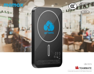 Momax 1-Power Q.Pass 5000mAh Qi2 磁吸流動電源 ｜3C認證充電寶｜旅行用品 1-Power Q.Pass Qi2 Magnetic Wireless Power Bank 5000mAh 