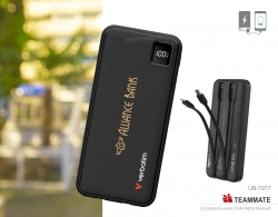 Verbatim 10000mAh PD 3.0 和 QC 3.0 流動充電池 (連嵌入式充電線)  10000mAh PD 3.0 & QC 3.0 Power Pack with Embedded Cables 