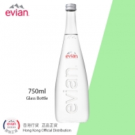 法國依雲天然礦泉水-玻璃樽裝 ($328/箱) Evian Natural Mineral Water 750mlx12-Glass